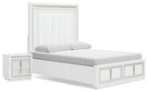 Chalanna Queen Panel Storage Bed and Nightstand